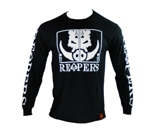 REAPERS Long Sleeve BLACK Card T-Shirt