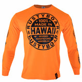 RUSTYBOAR Long Sleeve SAFETY ORANGE Nutrition T-Shirt