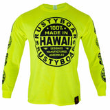 RUSTYBOAR Long Sleeve SAFETY GREEN Nutrition T-Shirt