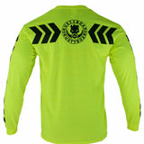 RUSTYBOAR Long Sleeve SAFETY GREEN CAUTION T-Shirt