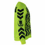 RUSTYBOAR Long Sleeve SAFETY GREEN CAUTION T-Shirt