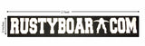 RUSTYBOAR.COM Die-Cut Reflective Sticker (Large 3"H x 24"L)