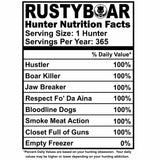 RUSTYBOAR Long Sleeve SAFETY ORANGE Nutrition T-Shirt