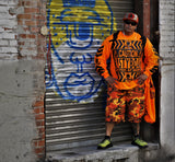 RUSTYBOAR Long Sleeve SAFETY ORANGE CAUTION T-Shirt