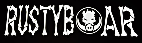 RUSTYBOAR Bones Die-Cut Reflective Sticker (3"H x 12"L)