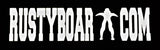 RUSTYBOAR.COM Die-Cut Reflective Sticker (Medium 3"H x 12"L)