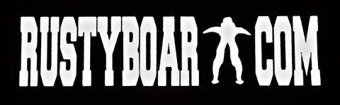 RUSTYBOAR.COM Die-Cut Reflective Sticker (Medium 3"H x 12"L)