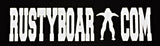 RUSTYBOAR.COM Die-Cut Reflective Sticker (Small 1.5"H x 8"L)