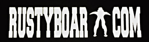 RUSTYBOAR.COM Die-Cut Reflective Sticker (Small 1.5"H x 8"L)