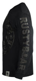 RUSTYBOAR Long Sleeve BLACK on BLACK Logo T-Shirt