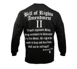 RUSTYBOAR Long Sleeve BLACK Bill of Rights II Amendment T-Shirt