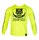 REAPERS Long Sleeve SAFETY GREEN Card T-Shirt