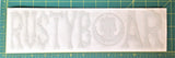 RUSTYBOAR Bones Die-Cut Reflective Sticker (3"H x 12"L)