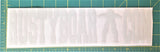 RUSTYBOAR.COM Die-Cut Reflective Sticker (Medium 3"H x 12"L)