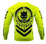 RUSTYBOAR Long Sleeve SAFETY GREEN HI-VIZ ARMY T-Shirt