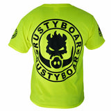 RUSTYBOAR Youth Short Sleeve SAFETY GREEN Logo T-Shirt
