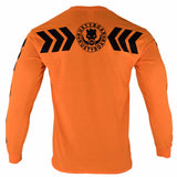 RUSTYBOAR Long Sleeve SAFETY ORANGE CAUTION T-Shirt