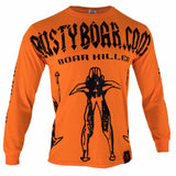 RUSTYBOAR Long Sleeve SAFETY ORANGE Boar Killer T-Shirt