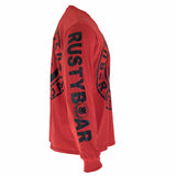 RUSTYBOAR Long Sleeve RED Logo T-Shirt