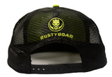New Era Safety Green RUSTYBOAR Logo Trucker Hat